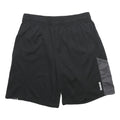 REEBOK Mens Black & Grey Sports Casual Shorts M W30 Polyester Comfortable Fit