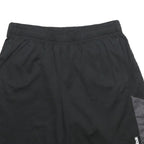REEBOK Mens Black & Grey Sports Casual Shorts M W30 Polyester Comfortable Fit