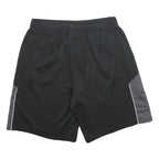 REEBOK Mens Black & Grey Sports Casual Shorts M W30 Polyester Comfortable Fit