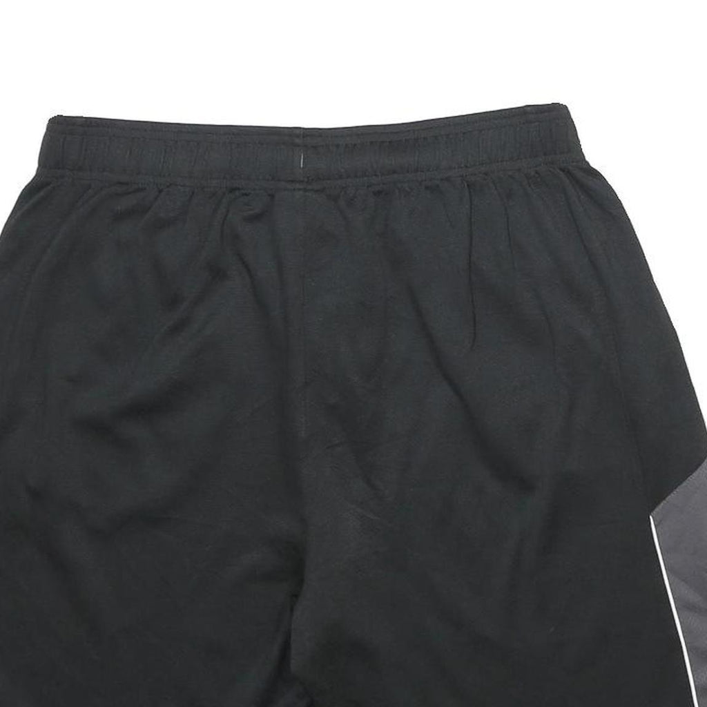 REEBOK Mens Black & Grey Sports Casual Shorts M W30 Polyester Comfortable Fit