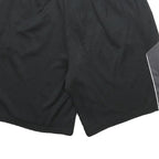 REEBOK Mens Black & Grey Sports Casual Shorts M W30 Polyester Comfortable Fit
