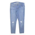 LEVI'S 710 Womens Blue Slim Skinny Denim Light W32 L26 Slim Fit Zip Jeans
