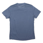 ADIDAS Mens Blue Polyester Blend T-Shirt S Short Sleeve Crew Neck Sports Gym