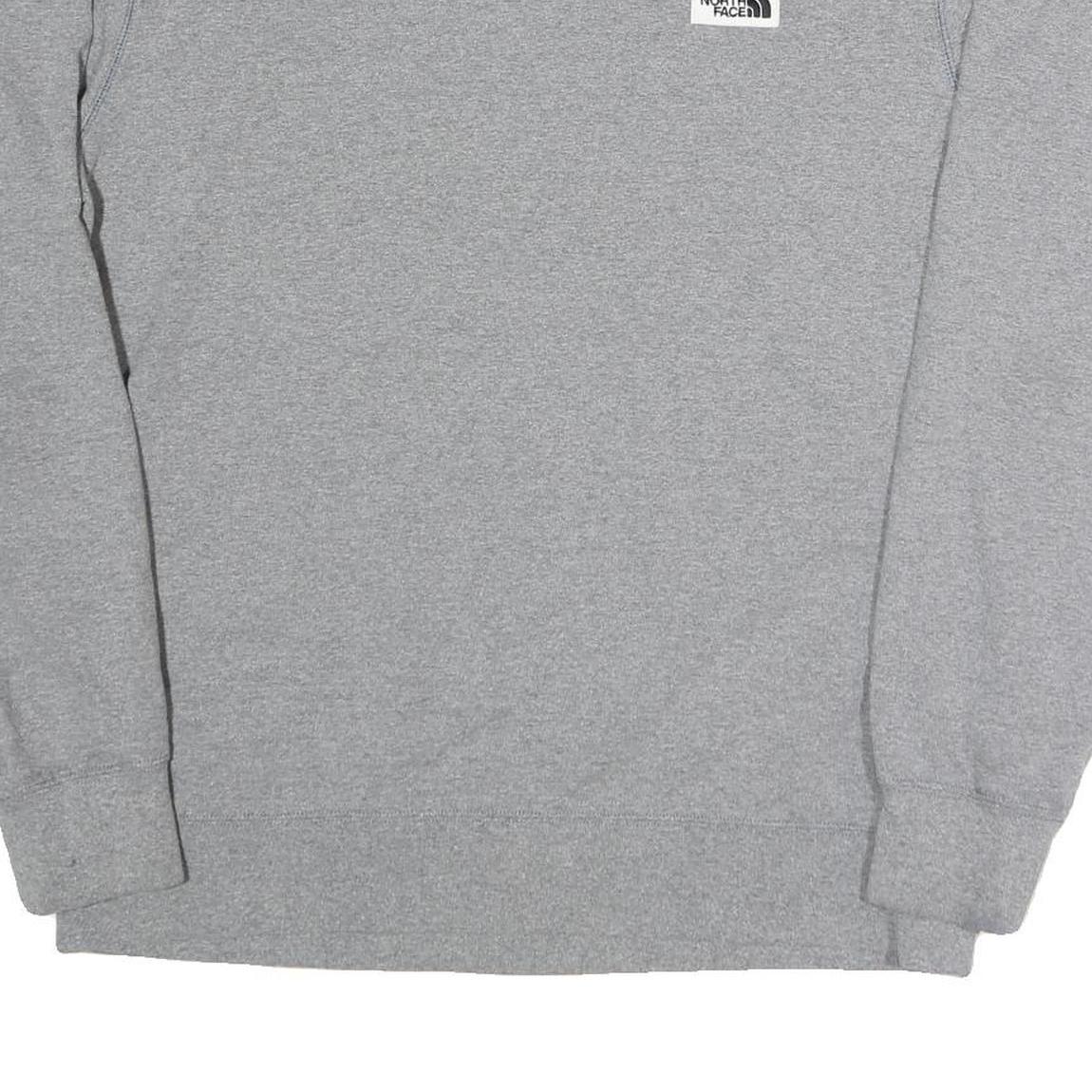 THE NORTH FACE Mens Grey Sweatshirt Crew Neck L Logo Patch Casual Pullover