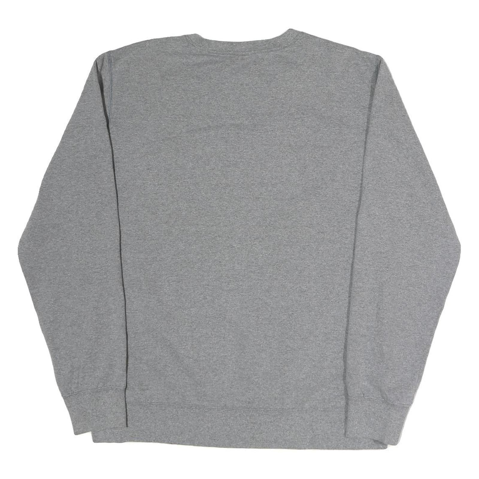THE NORTH FACE Mens Grey Sweatshirt Crew Neck L Logo Patch Casual Pullover