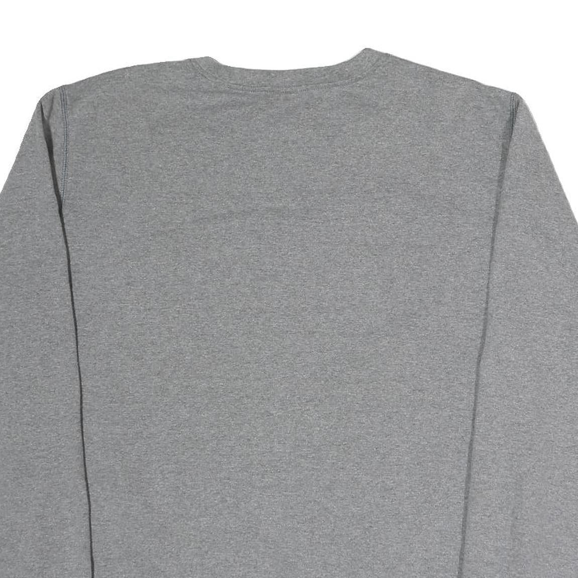 THE NORTH FACE Mens Grey Sweatshirt Crew Neck L Logo Patch Casual Pullover