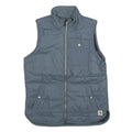 CARHARTT Womens Grey & Black Reversible Quilted Gilet Jacket M Polyester Zip