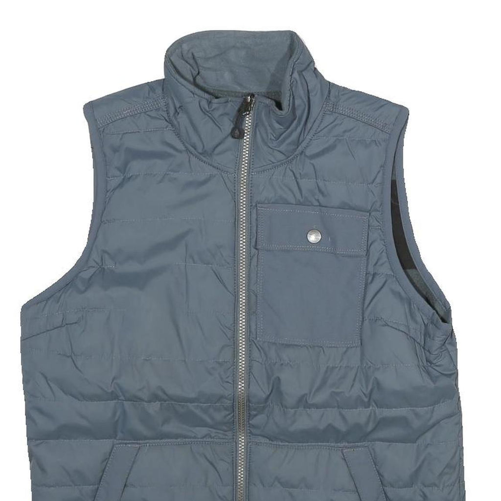 CARHARTT Womens Grey & Black Reversible Quilted Gilet Jacket M Polyester Zip