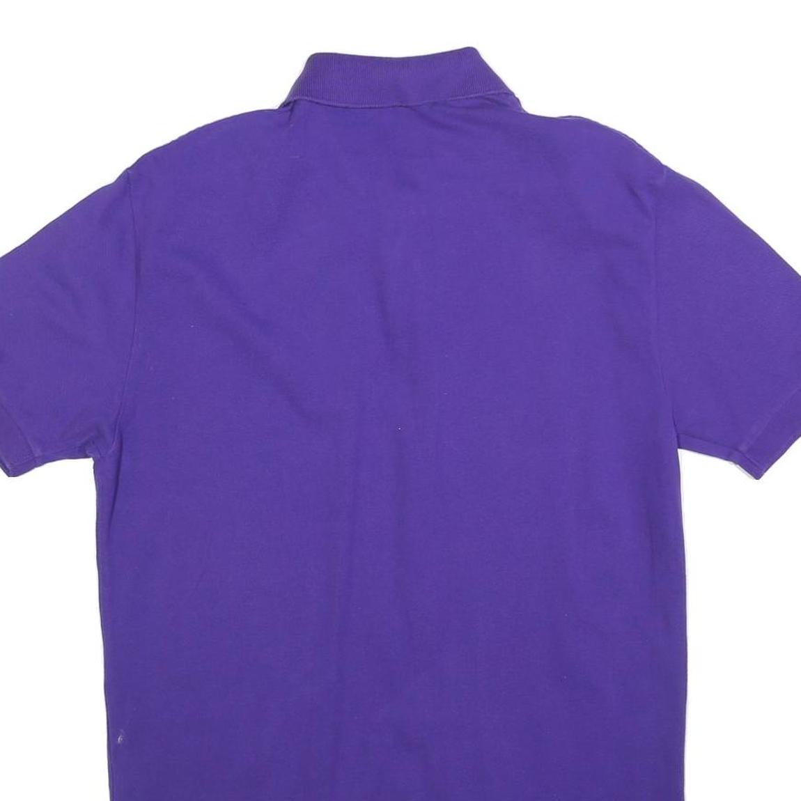 POLO RALPH LAUREN Mens Purple Short Sleeve Plain S Cotton Polo Shirt