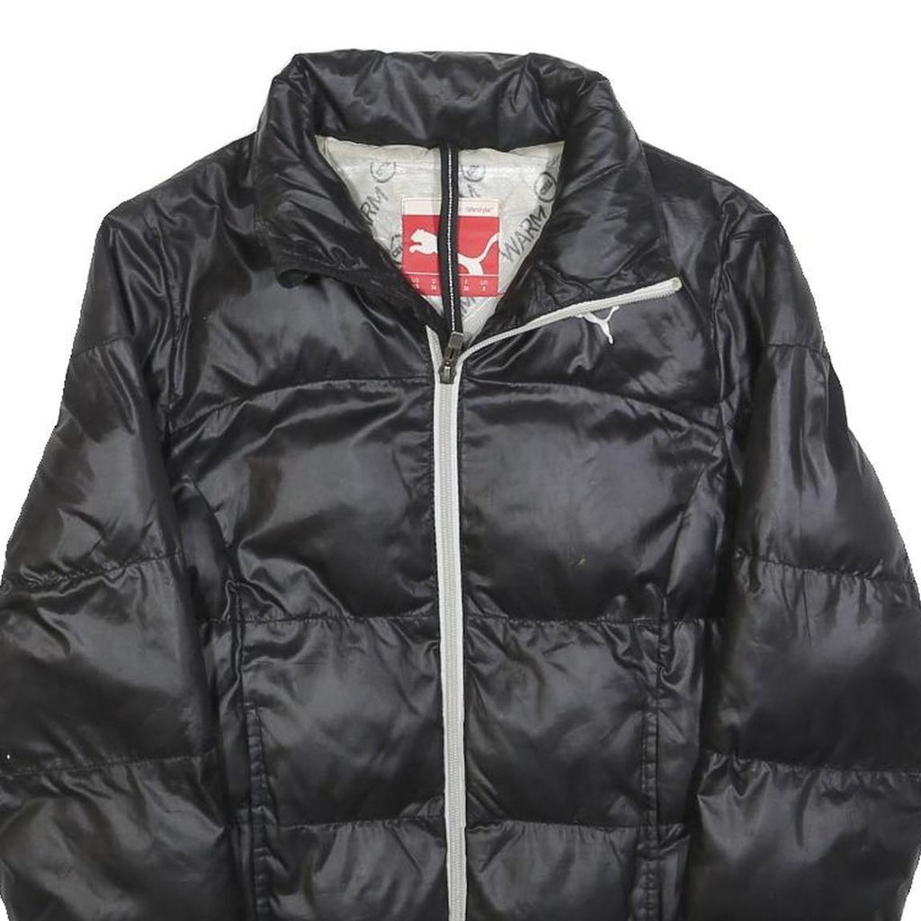 PUMA Womens Black Jacket UK 8 Polyester Blend Classic Zip Puffer Sportswear