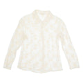 Sheer Womens Shirt White Long Sleeve Floral S
