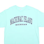 DELTA Mens Blue Mackinac Island Michigan Graphic T-Shirt XL Short Sleeve Crew