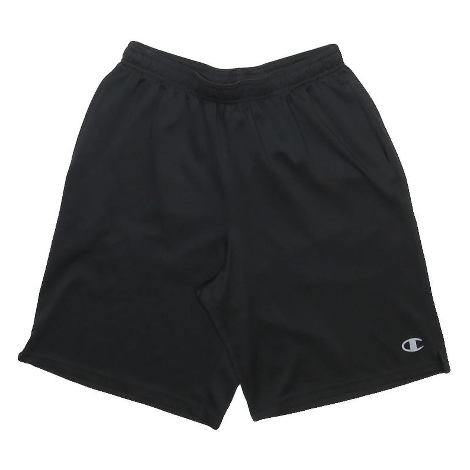 CHAMPION Mens Black Sports Casual Shorts M W26 Polyester Elastic Waist