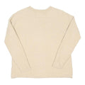 HOBBS LONDON Womens Cream Plain Cotton Blend Jumper Crew Neck Basic Knit S