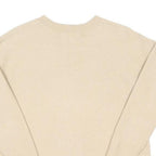 HOBBS LONDON Womens Cream Plain Cotton Blend Jumper Crew Neck Basic Knit S