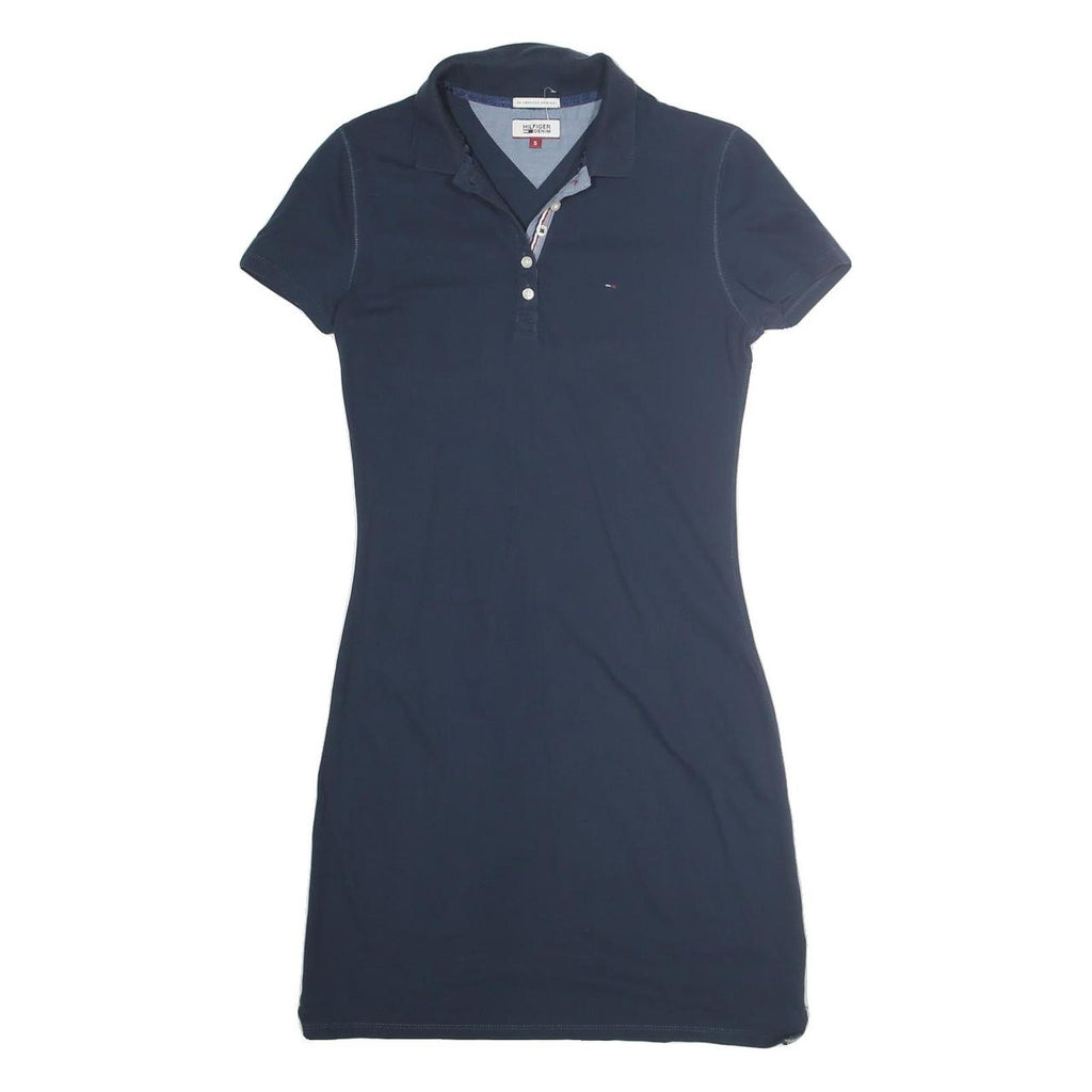 HILFIGER DENIM Womens Navy Blue Polo Cotton Dress Short Sleeve Mini S