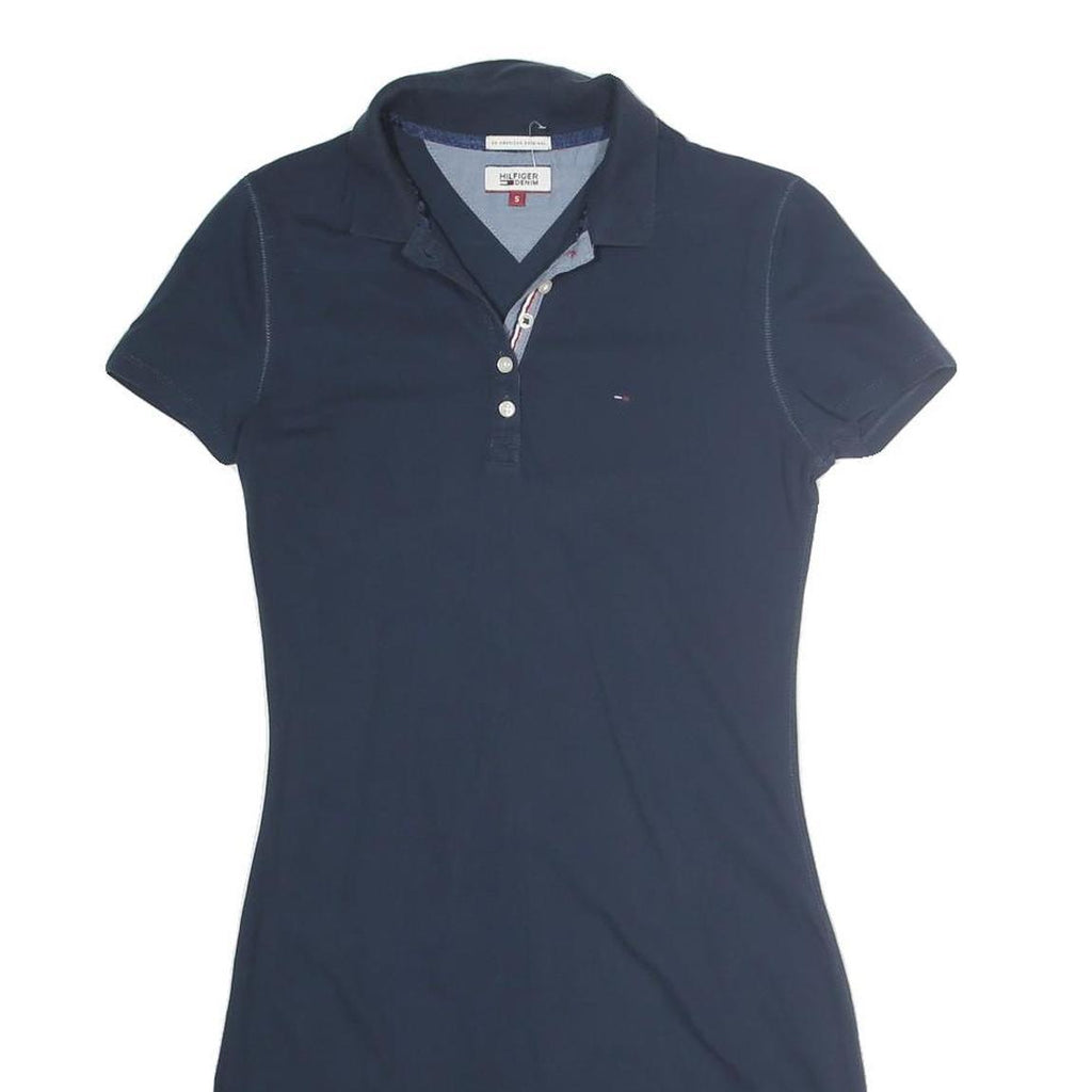 HILFIGER DENIM Womens Navy Blue Polo Cotton Dress Short Sleeve Mini S