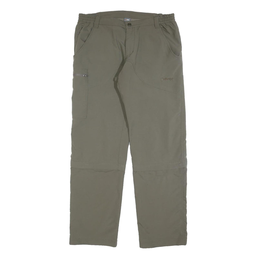 SHERPA Mens Cotton Blend Beige Regular Fit Straight Trousers W34 L32 Outdoor