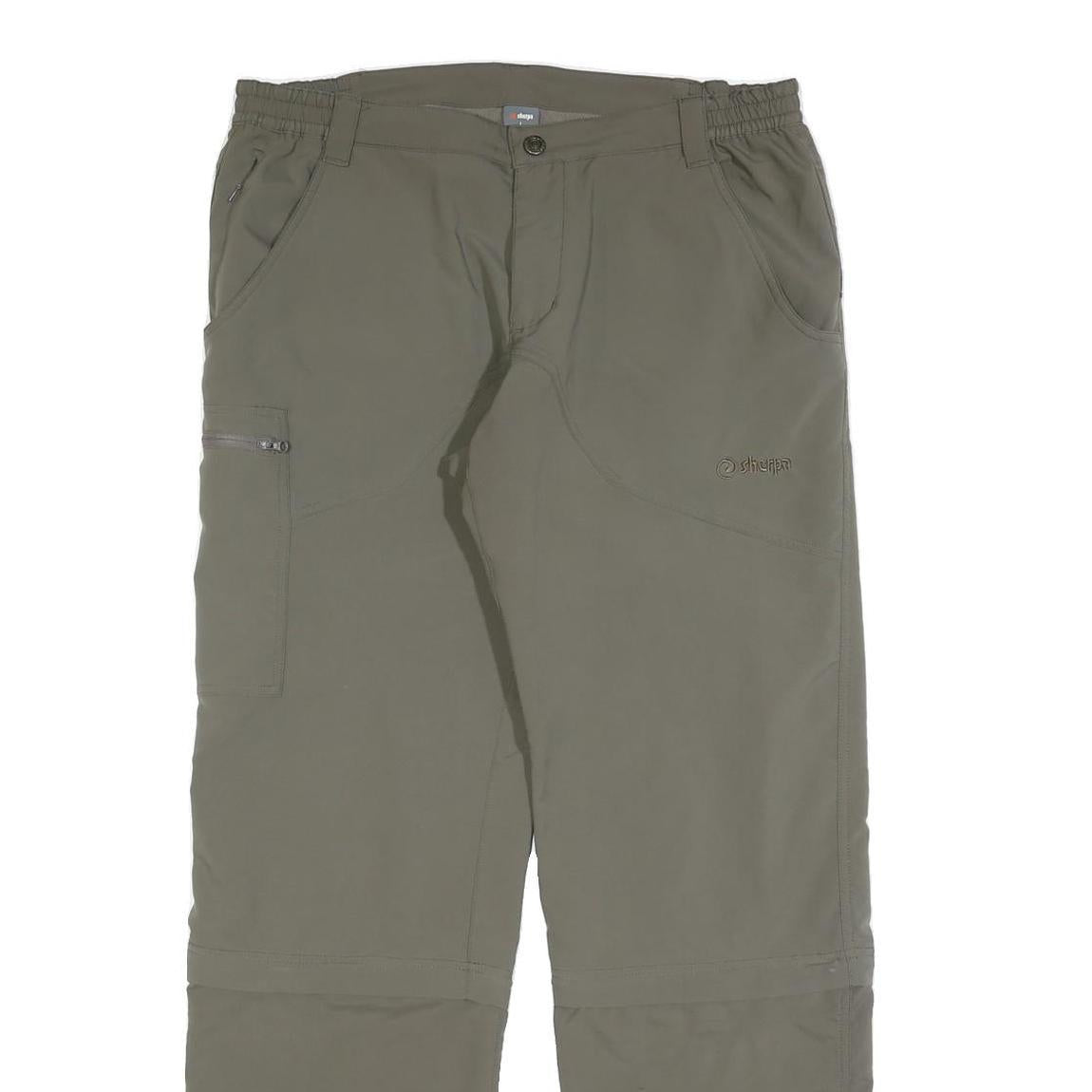 SHERPA Mens Cotton Blend Beige Regular Fit Straight Trousers W34 L32 Outdoor