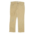 CARHARTT Mens Relaxed Trousers Beige W34 L30 Cotton Blend Zip Pockets Workwear