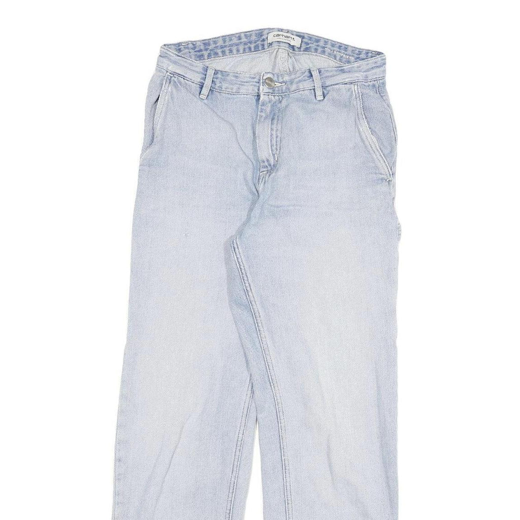 CARHARTT Womens Regular Fit Straight Leg Denim Light W26 L27 Cotton Blend Zip