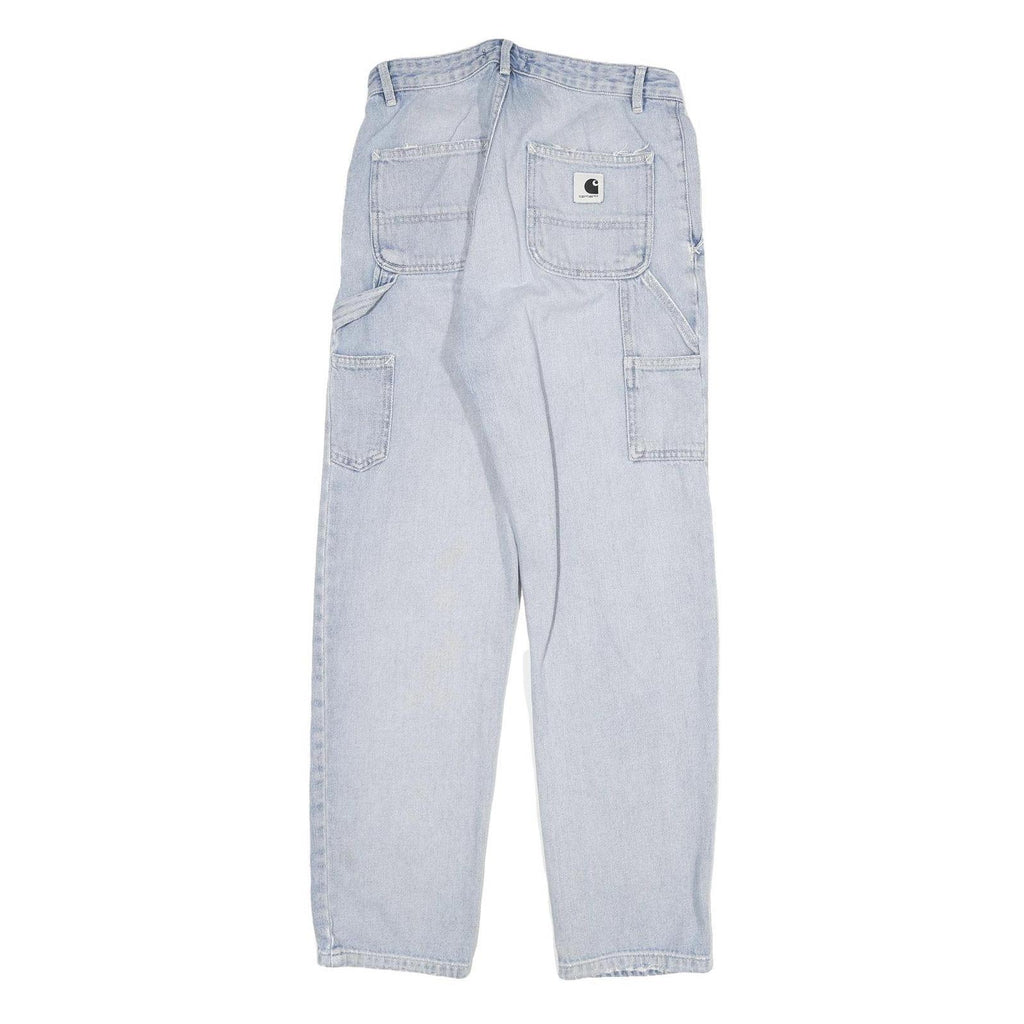 CARHARTT Womens Regular Fit Straight Leg Denim Light W26 L27 Cotton Blend Zip