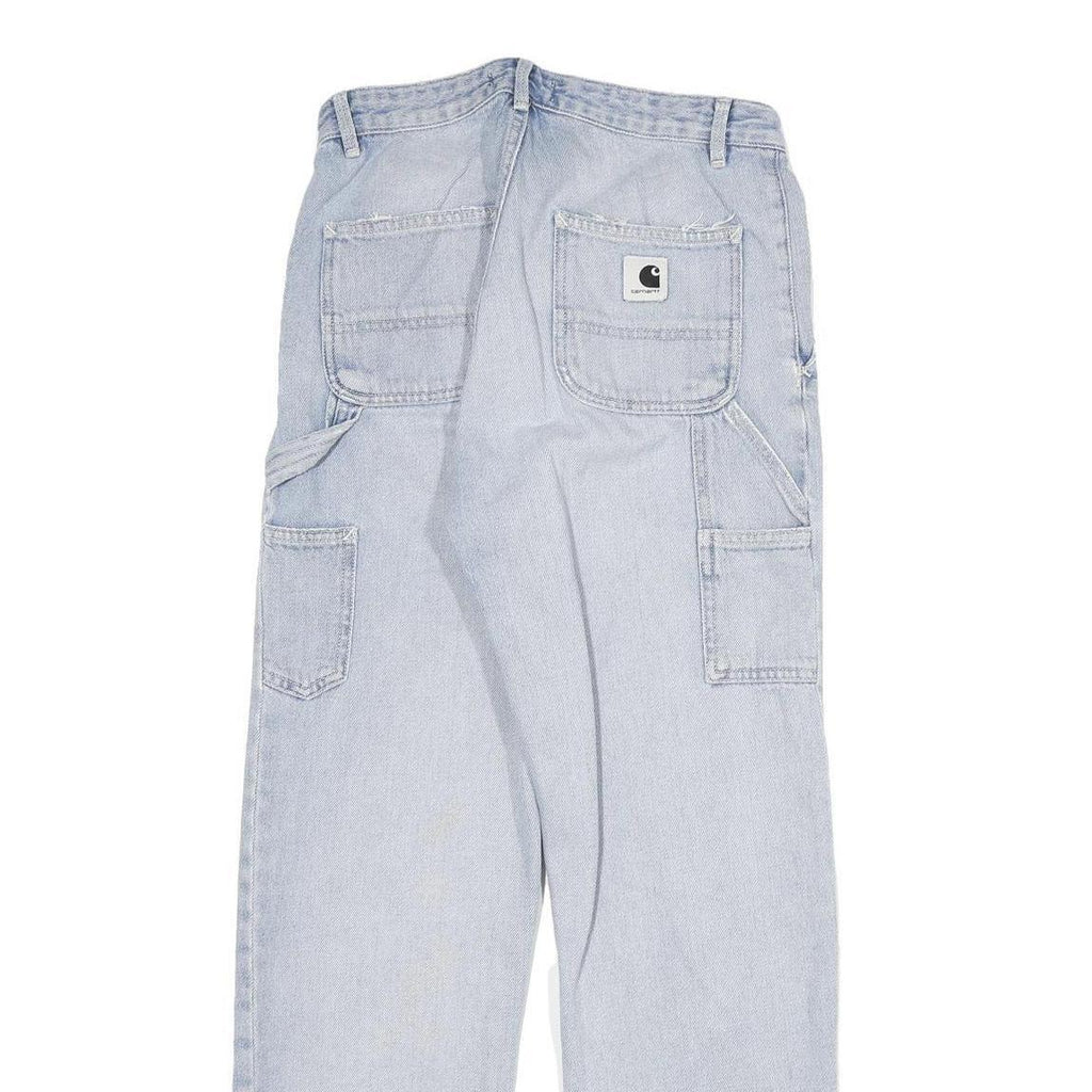 CARHARTT Womens Regular Fit Straight Leg Denim Light W26 L27 Cotton Blend Zip
