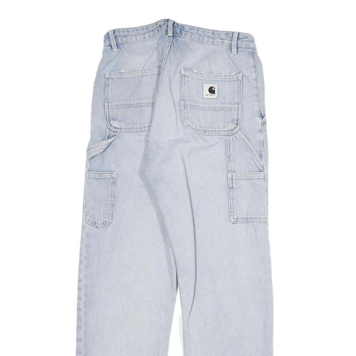 CARHARTT Womens Regular Fit Straight Leg Denim Light W26 L27 Cotton Blend Zip