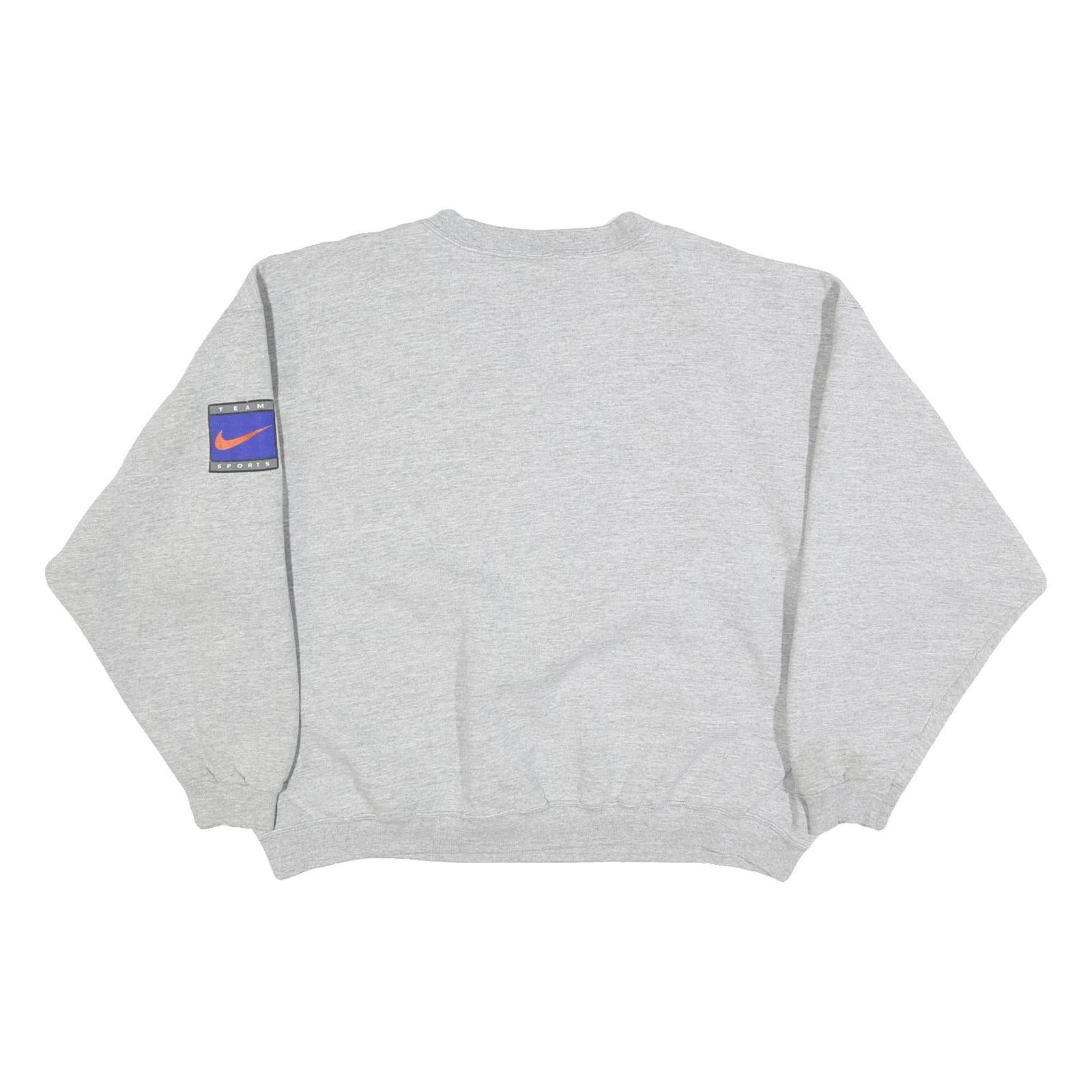 NIKE Mens Grey Gators Football Crew Neck XL Sweatshirt Cotton Blend Pullover