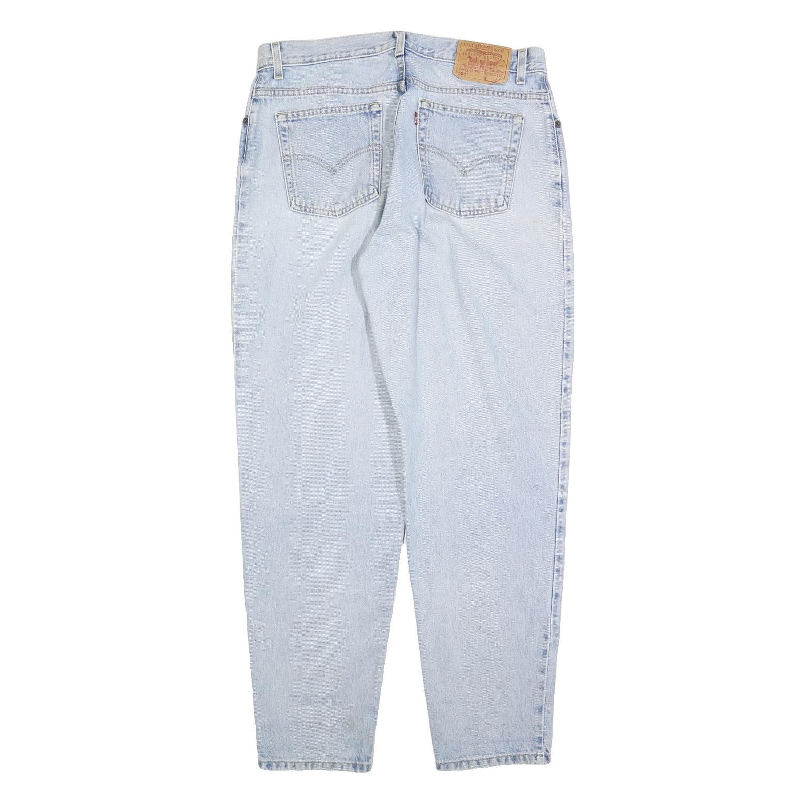 LEVI'S Womens 550 Tapered Relaxed Fit Blue Denim Cotton Blend W34 L32 Classic