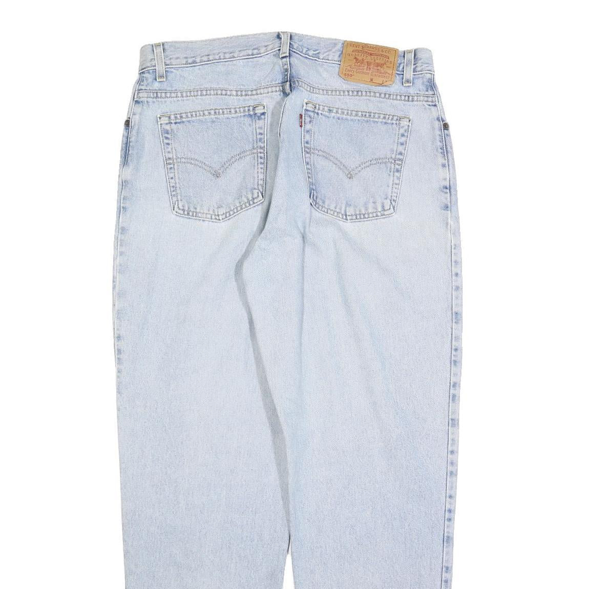 LEVI'S Womens 550 Tapered Relaxed Fit Blue Denim Cotton Blend W34 L32 Classic