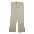 DICKIES Mens Cotton Blend Beige Regular Fit Straight Leg Trousers W30 L29 Casual