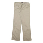 DICKIES Mens Cotton Blend Beige Regular Fit Straight Leg Trousers W30 L29 Casual