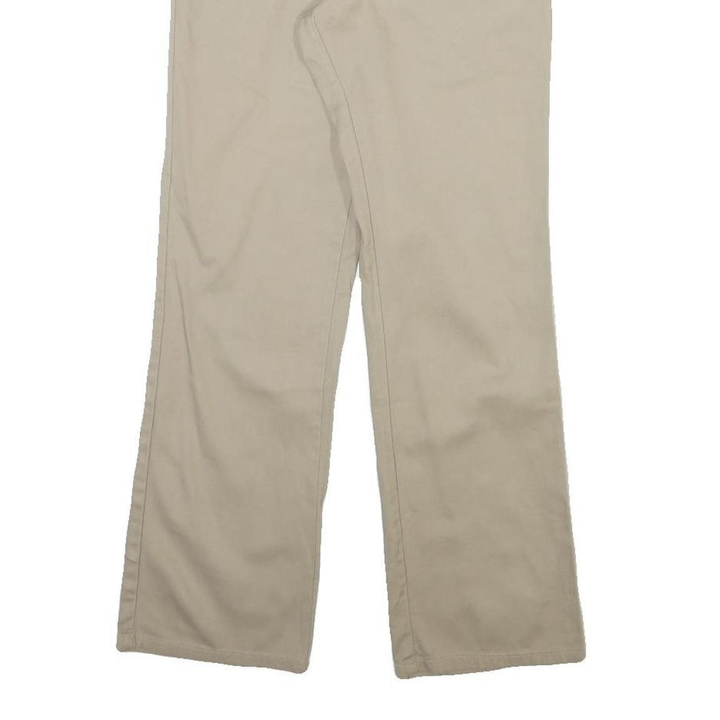 DICKIES Mens Cotton Blend Beige Regular Fit Straight Leg Trousers W30 L29 Casual