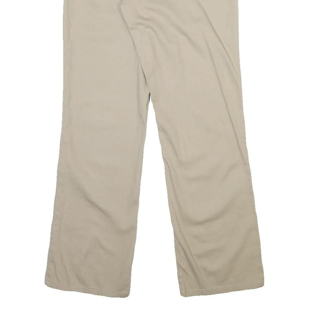 DICKIES Mens Cotton Blend Beige Regular Fit Straight Leg Trousers W30 L29 Casual