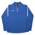 NIKE Mens Blue 1/4 Zip S Sweatshirt Polyester Blend Athletic Sportswear