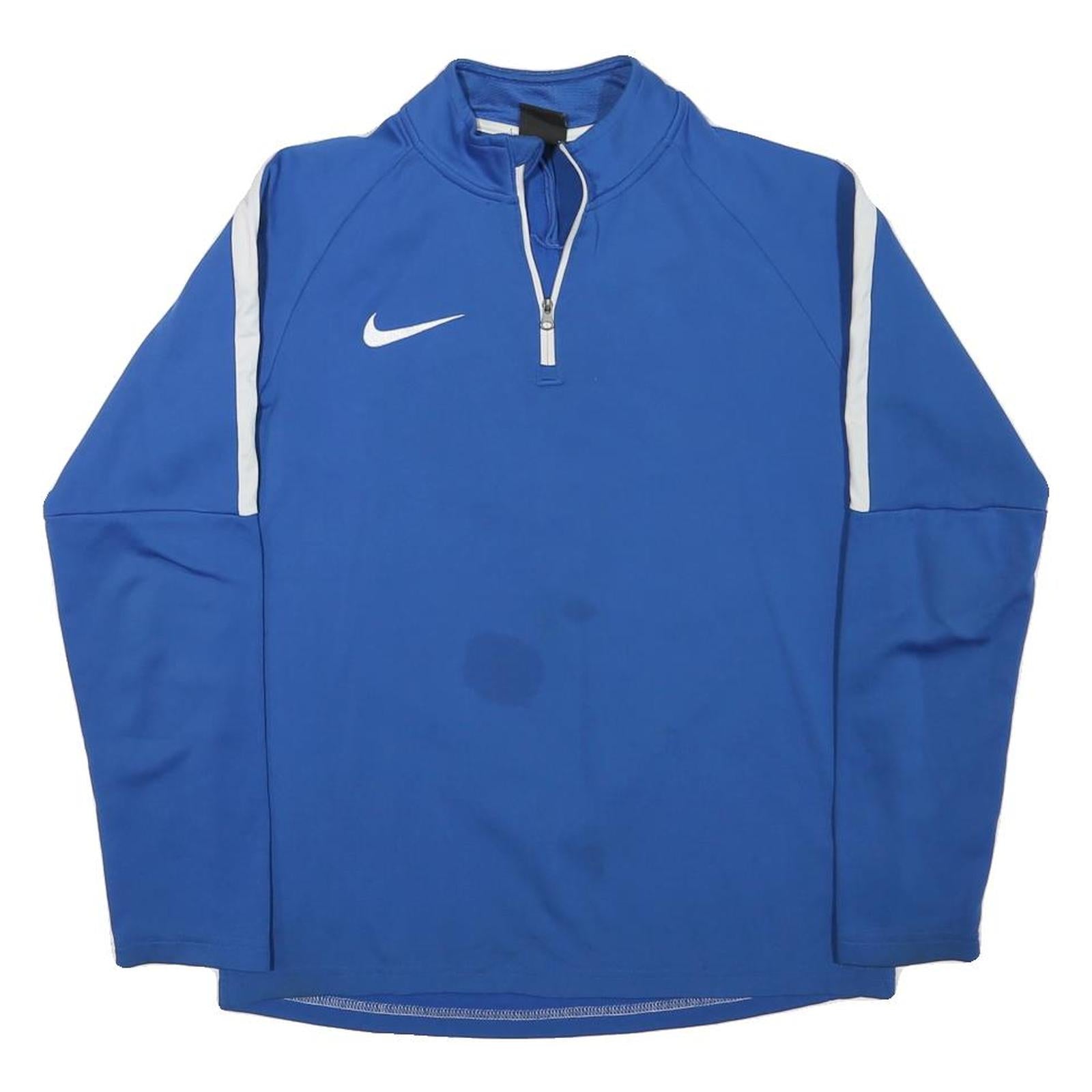 NIKE Mens Blue 1/4 Zip S Sweatshirt Polyester Blend Athletic Sportswear
