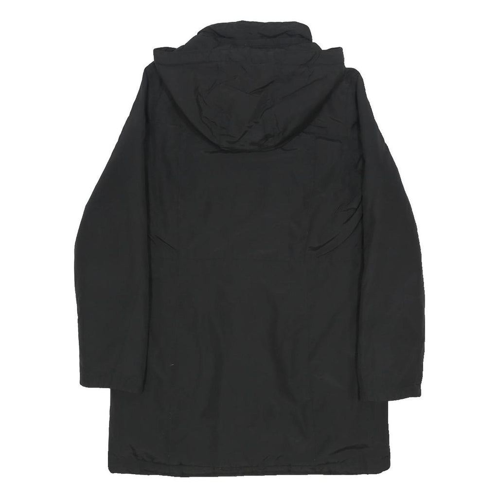 WOOLRICH Womens Black Jacket M Cotton Blend Hooded Zip Up Casual Outerwear
