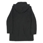 WOOLRICH Womens Black Jacket M Cotton Blend Hooded Zip Up Casual Outerwear