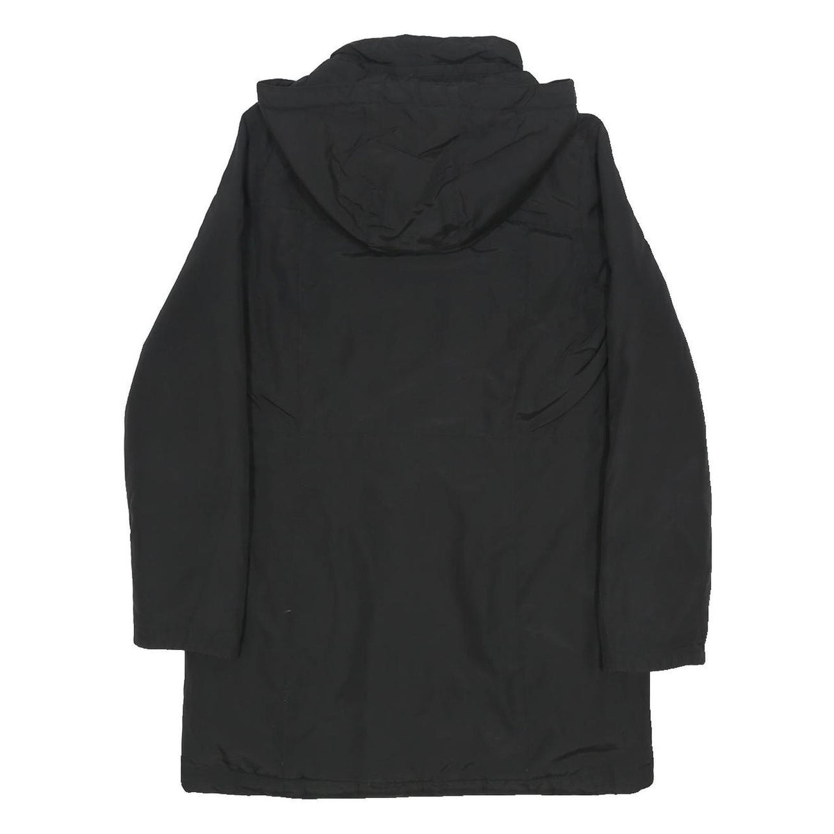 WOOLRICH Womens Black Jacket M Cotton Blend Hooded Zip Up Casual Outerwear