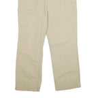 CARHARTT Mens Beige Relaxed Straight Trousers W34 L32 Cotton Blend Zip Workwear