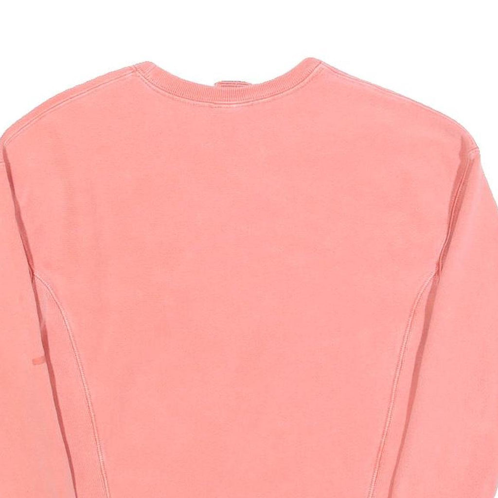 CHAMPION Womens Pink Crew Neck XS Cotton Blend Pullover Sweatshirt Logo Sleeve