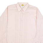 M CLUB Mens Formal Shirt Pink 90s Long Sleeve L