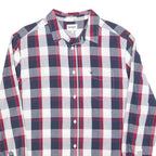 WRANGLER Mens Blue & Red Check Shirt M Cotton Blend Casual Button Down