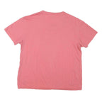 POLO RALPH LAUREN Mens Pink V-Neck T-Shirt M Cotton Blend Classic Fit