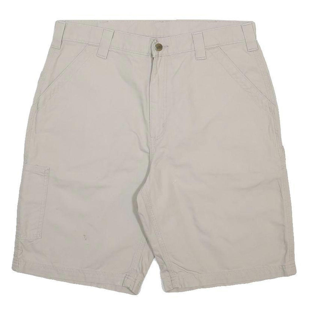 CARHARTT Mens Shorts Beige Casual Cotton L W36 Workwear Utility Durable
