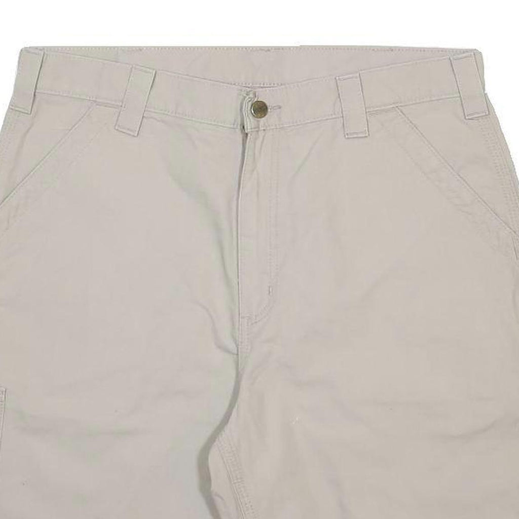 CARHARTT Mens Shorts Beige Casual Cotton L W36 Workwear Utility Durable