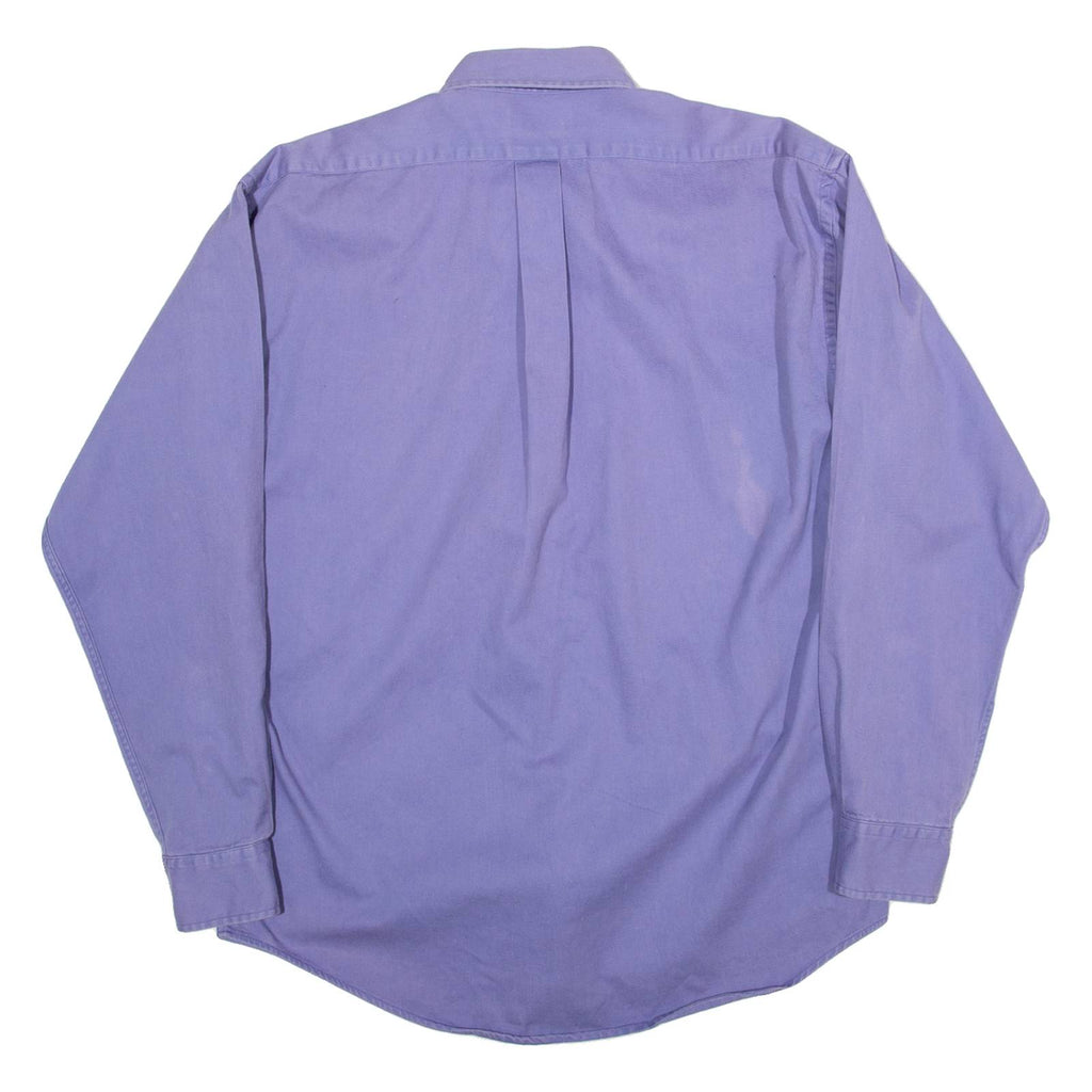YVES SAINT LAURENT Mens Plain Shirt Purple Long Sleeve M