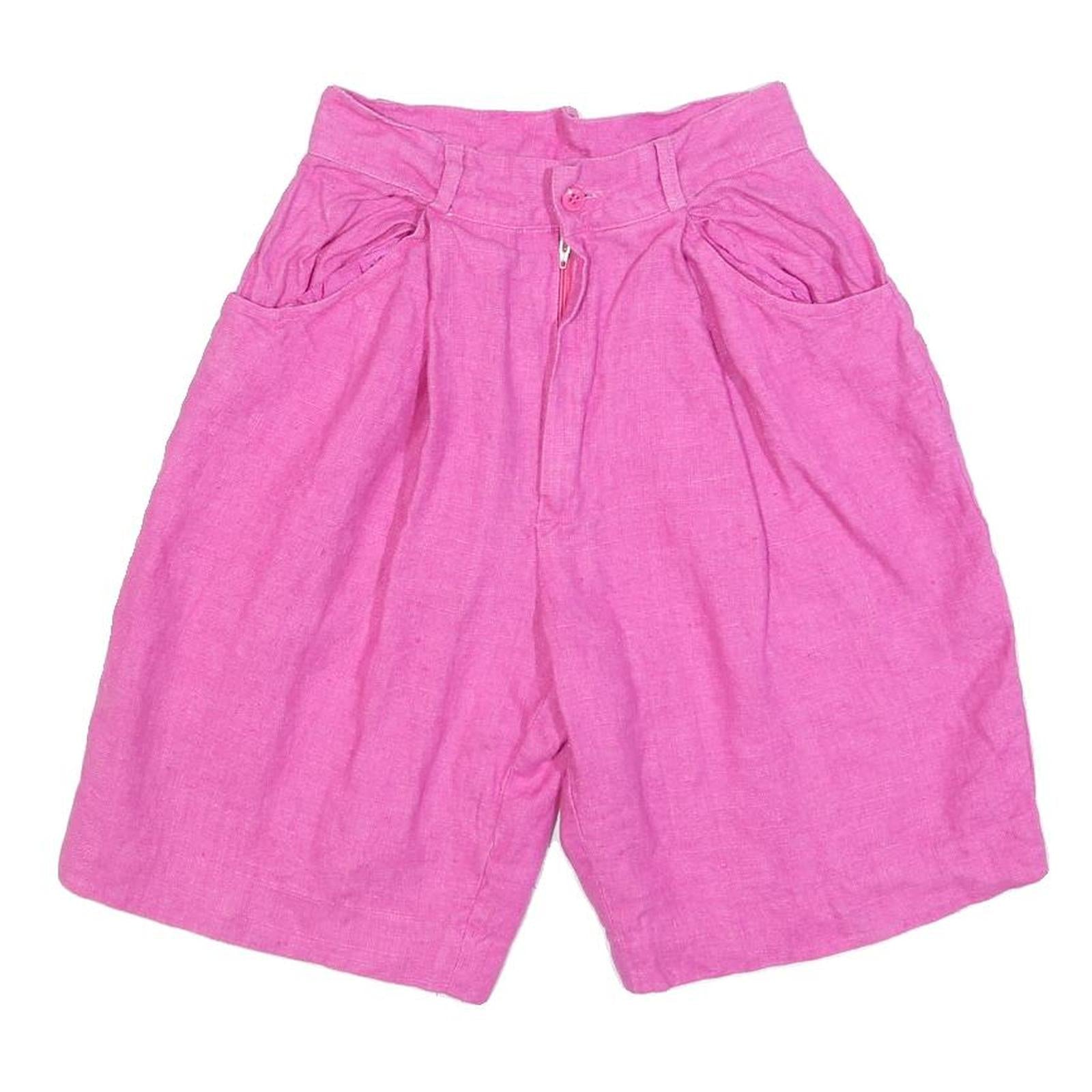 Pink Womens Shorts XS W25 Casual Plain with Pockets