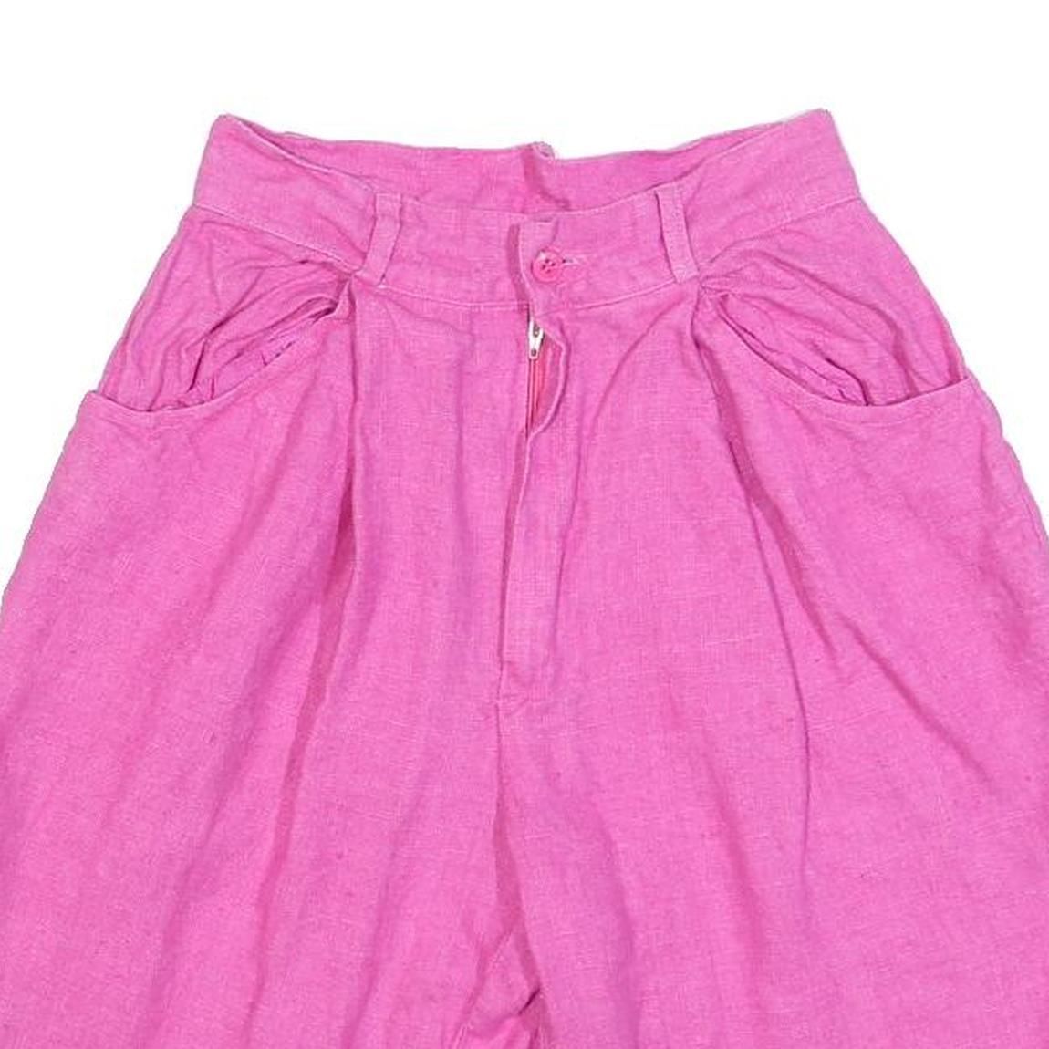 Pink Womens Shorts XS W25 Casual Plain with Pockets